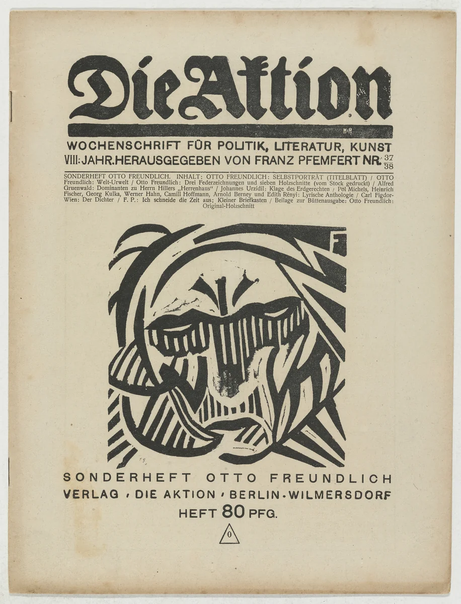 Die Aktion, vol. 8, no. 37/38 by Otto Freundlich, periodical, 1918