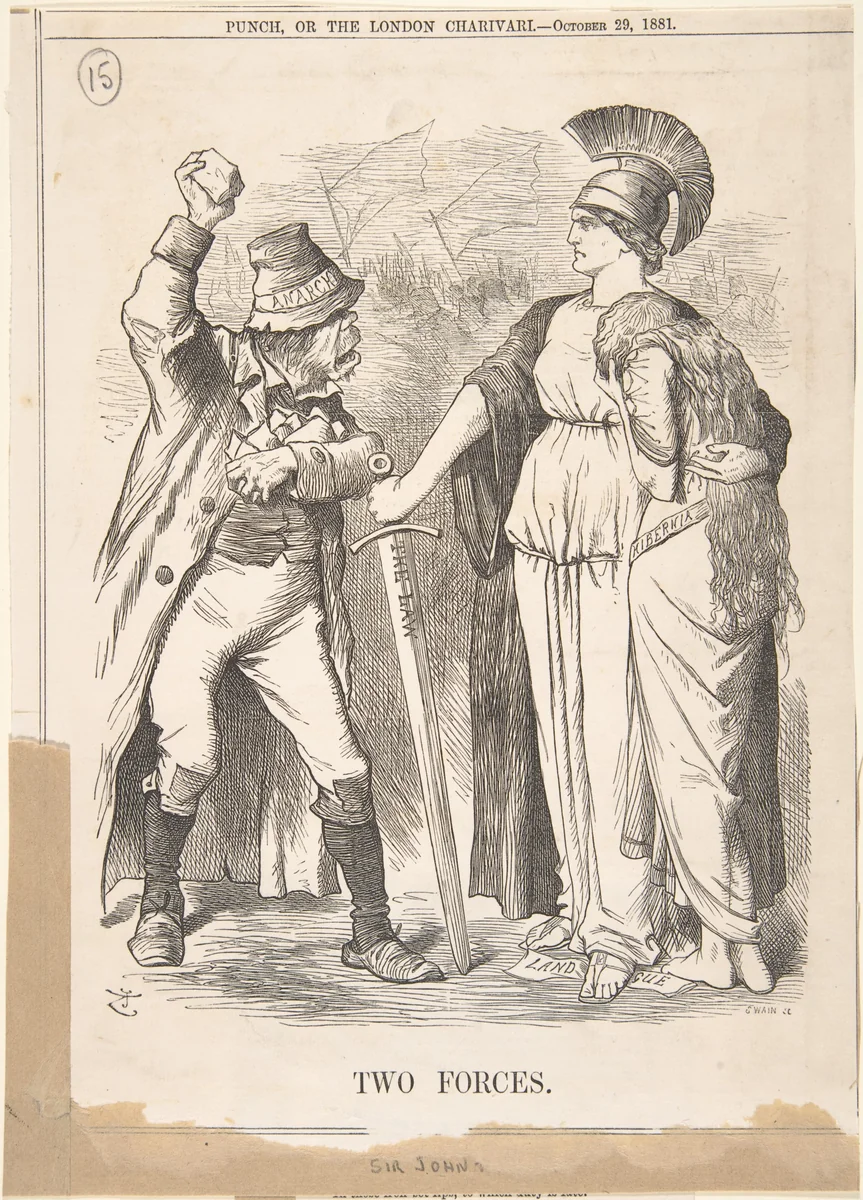 Two Forces by John Tenniel, print, 1881
