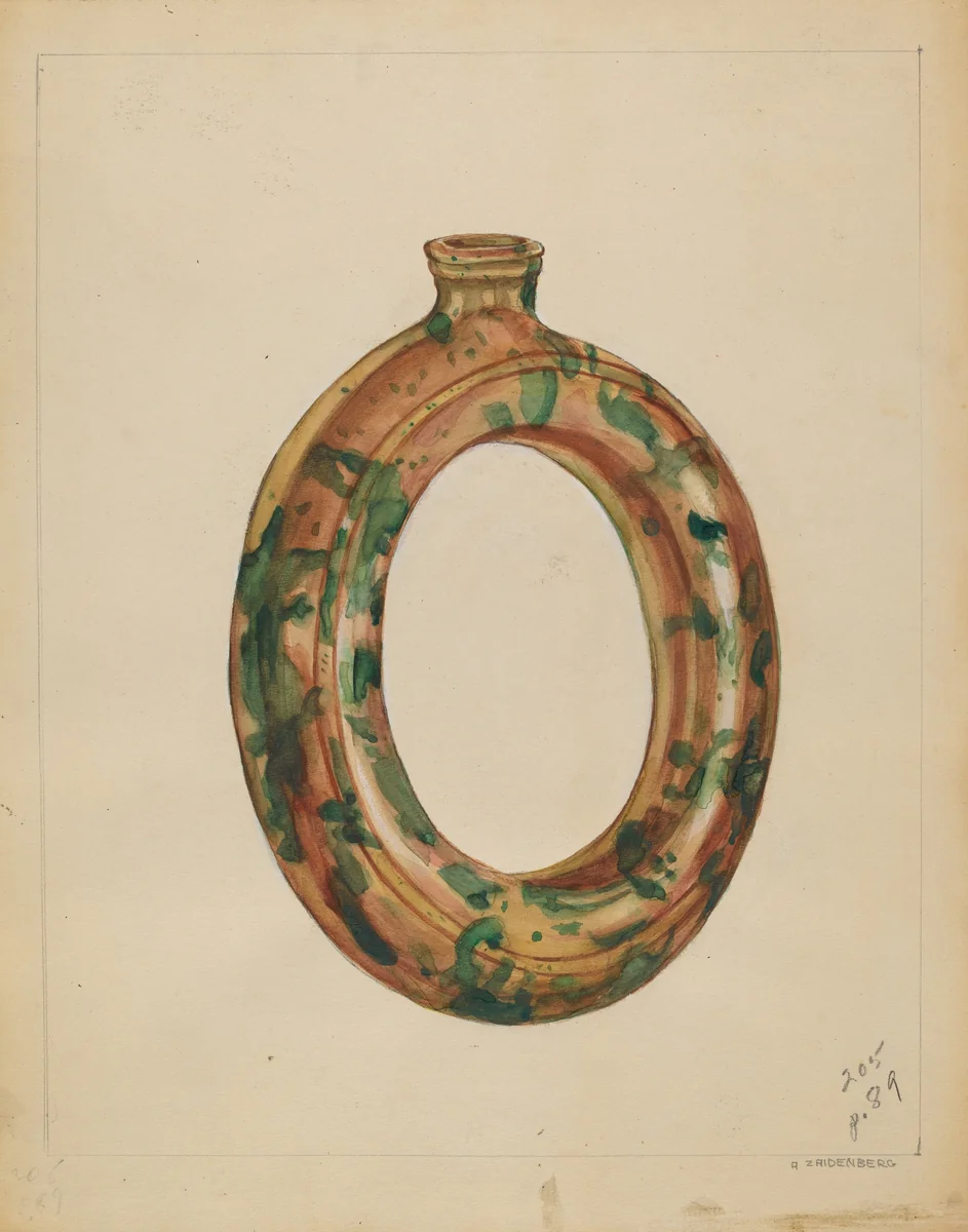 Ring Bottle by Arthur Zaidenberg, index of american design, 1936