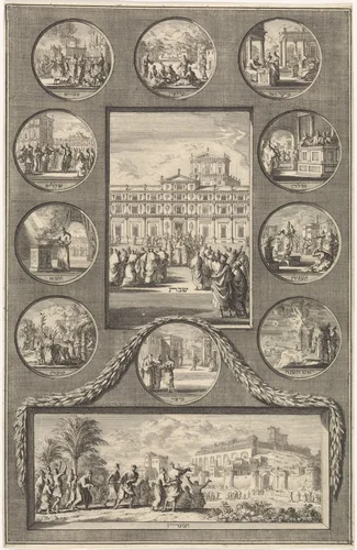 Sabbatviering by Jan Luyken, print, 1699
