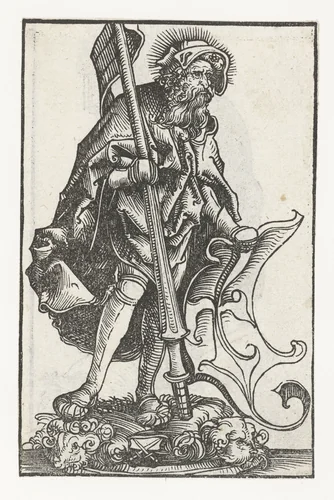 Beeld van heilige Pancratius by Lucas Cranach, print, 1509-1549