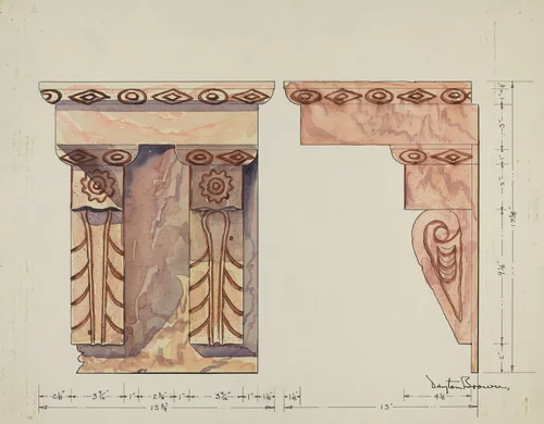 Wall Bracket (Ecclesiastical) by Dayton Brown, index of american design, 1940