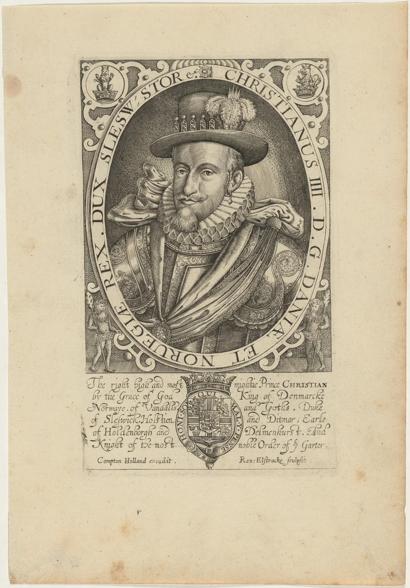 Christian IV of Denmark by Renold Elstrack, print, 1571-1625