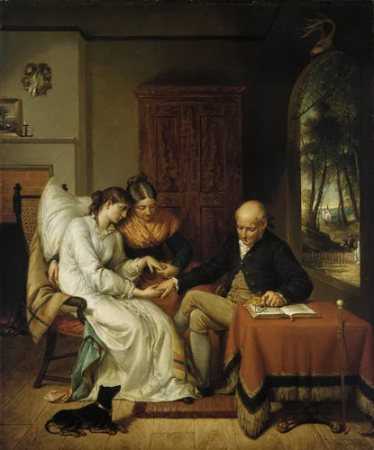 The Pride of the Village by Henry Peters Gray, artwork, 1858-1859