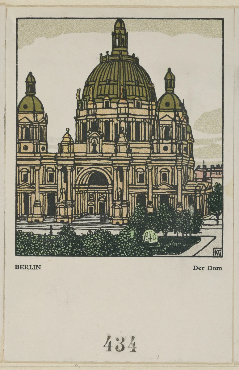 Berlin: Cathedral (Der Dom) by Gustav Kalhammer, print, 1911