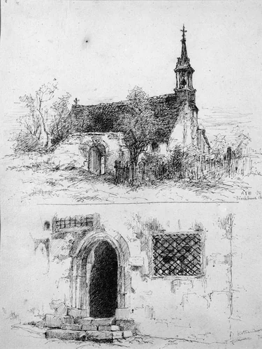 Two Sketches of Rothenburg, Germany by Andrew Fisher Bunner, artwork, 1876