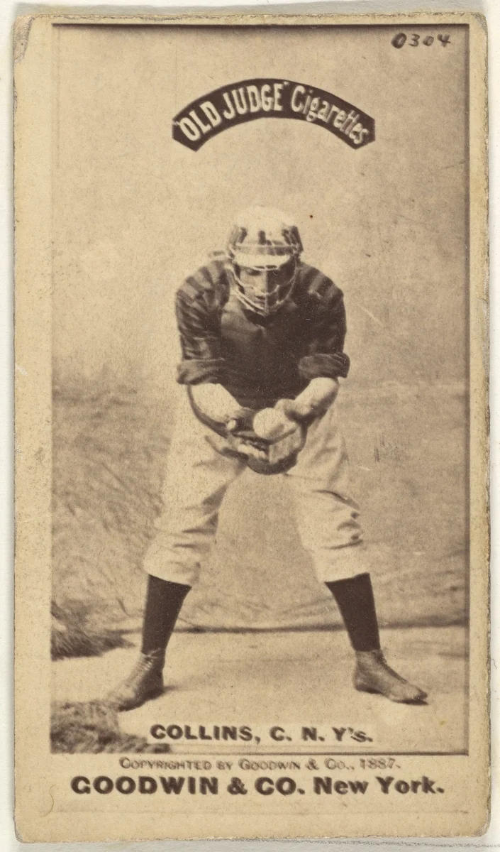 Bill Collins, Catcher, New York, from the Old Judge series (N172) for Old Judge Cigarettes by Goodwin & Company, photograph, 1887