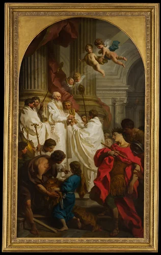 The Mass of Saint Basil by Pierre Hubert Subleyras, painting, 1746