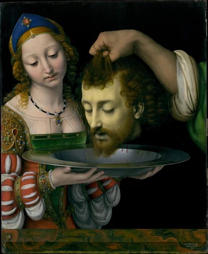 Salome with the Head of Saint John the Baptist by Andrea Solario, painting, 1507-1509