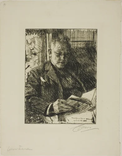 Travelling Companion (Mr. Ch. Deering) by Anders Zorn, print, 1904