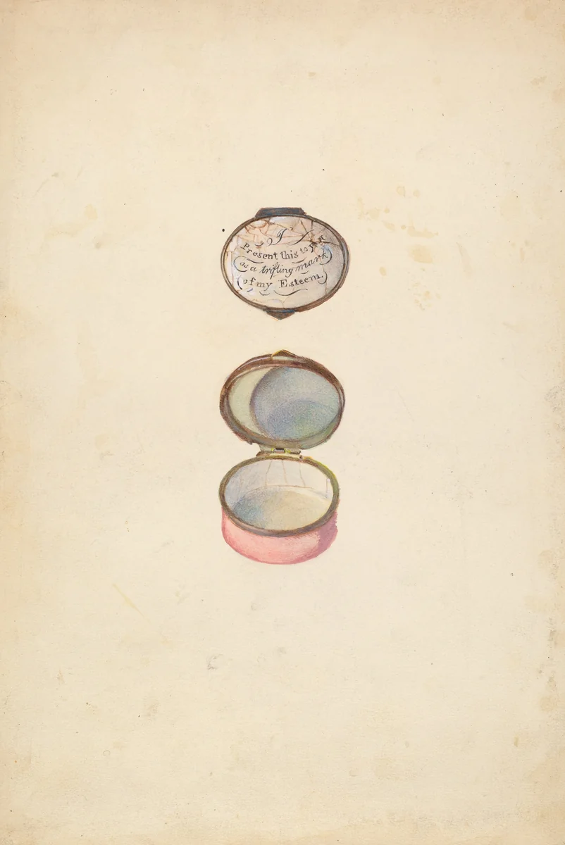 Epaulette Box by Cornelius Frazier, index of american design, 1936