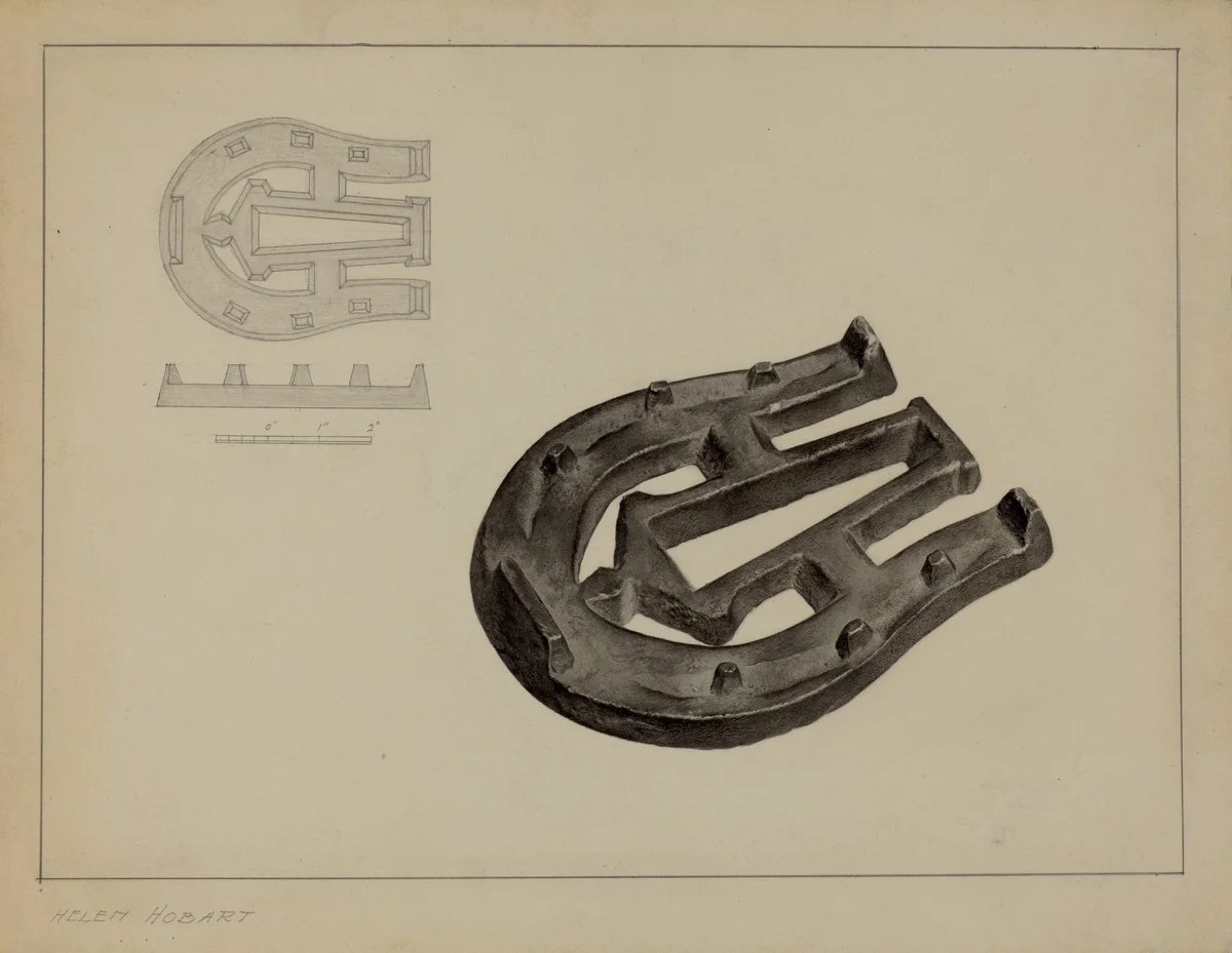 Flat Iron Holder by Helen Hobart, index of american design, 1937