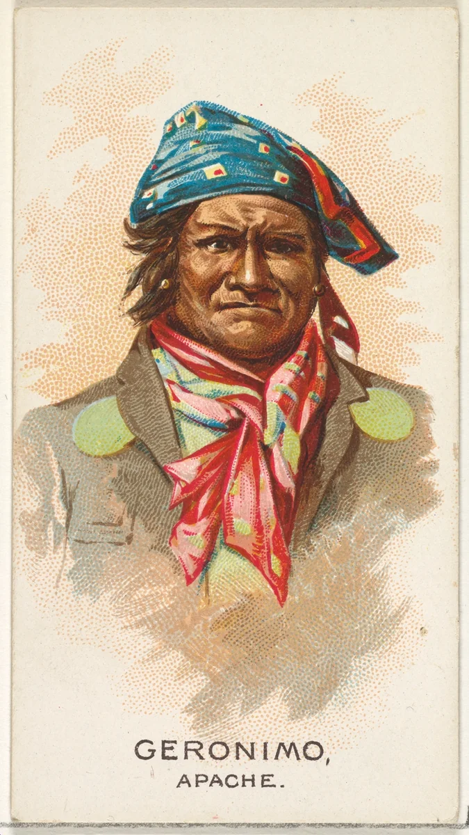 Geronimo, Apache, from the American Indian Chiefs series (N2) for Allen & Ginter Cigarettes Brands by Allen & Ginter, print, 1888