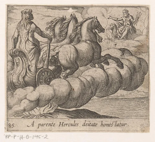 Hercules onsterfelijk gemaakt by Antonio Tempesta, print, 1606-1638