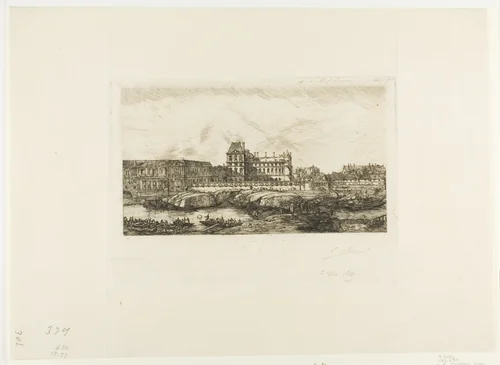 The Old Louvre, Paris, 1651 by Charles Meryon, print, 1865