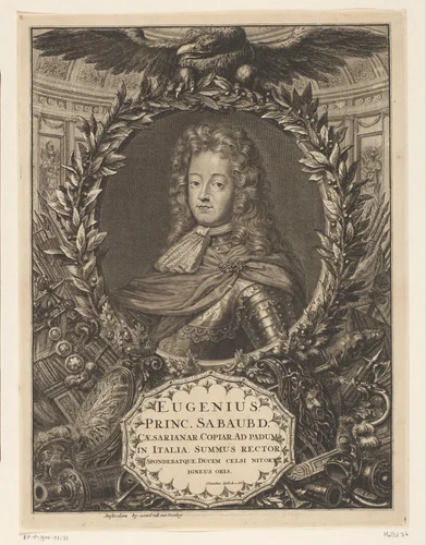 Portret van Eugenius van Savoye by Philibert Bouttats, print, 1685-1726