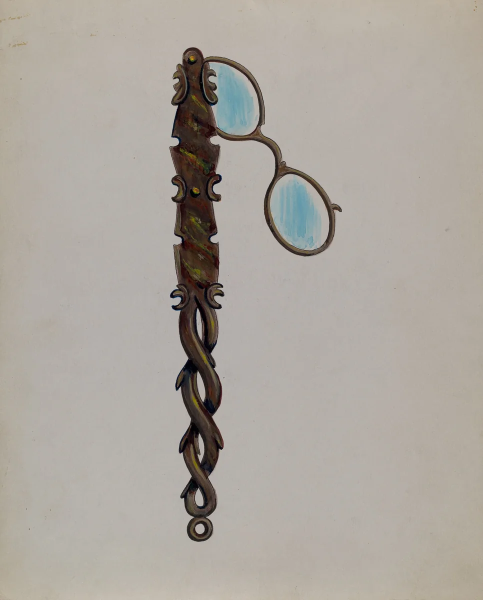 Tortoise Shell Lorgnette by Charles Enjeian, index of american design, 1936