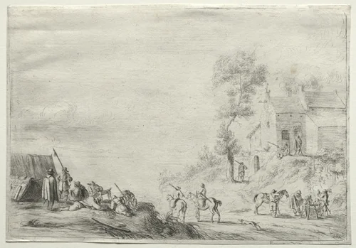The Outpost by Robert van den Hoecke, print, 1632-1638