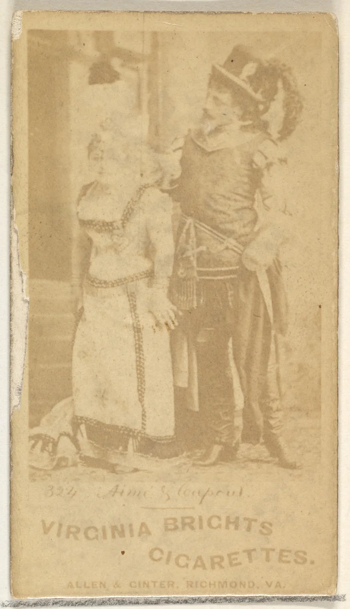 Card 324, Aimi Gloryprint, from the Actors and Actresses series (N45, Type 1) for Virginia Brights Cigarettes by Allen & Ginter, photograph, 1885-1891