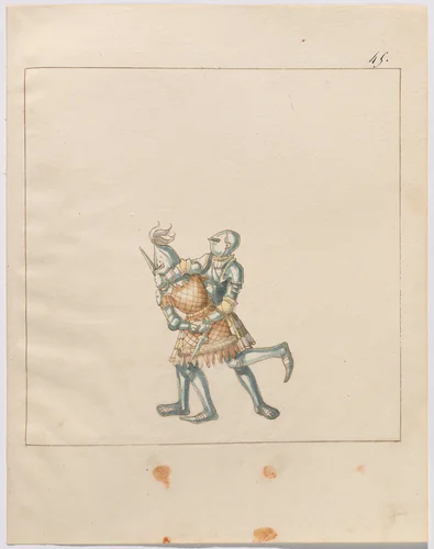 Foot Combat with Daggers by German 16th Century, drawing, 1515