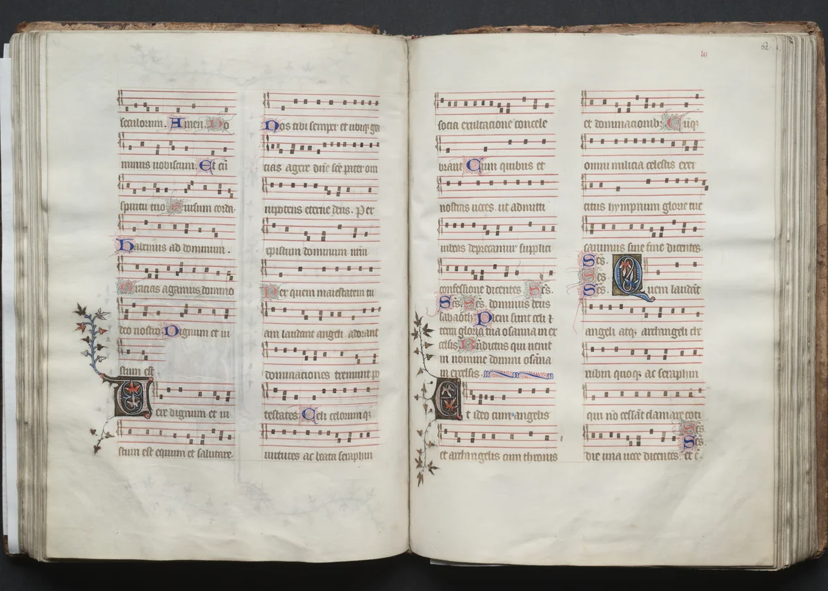 The Gotha Missal: Fol. 62r, Text by Master of the Boqueteaux, book, 1370-1380