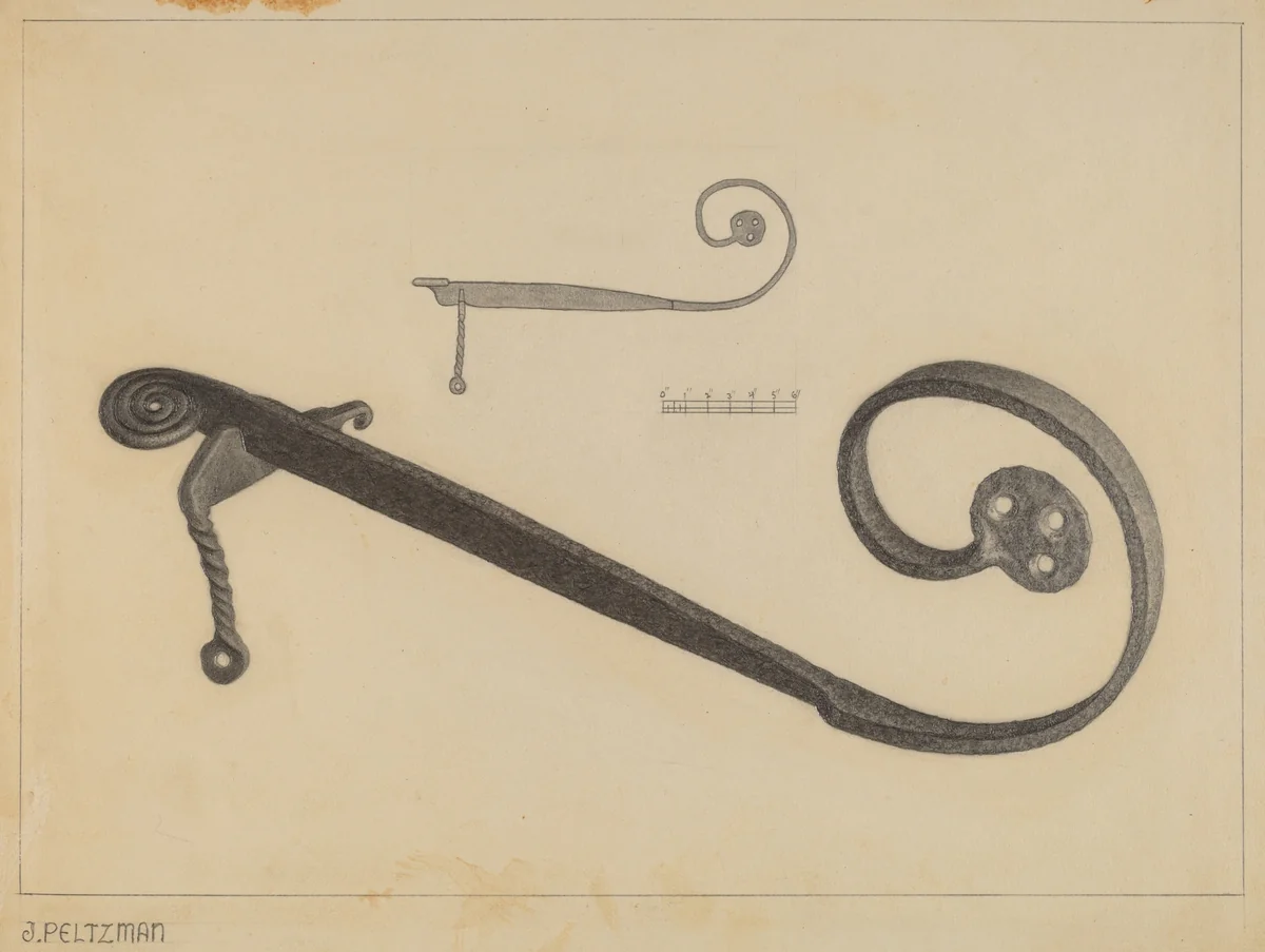 Garden Gate Latch by J. Peltzman, index of american design, 1939