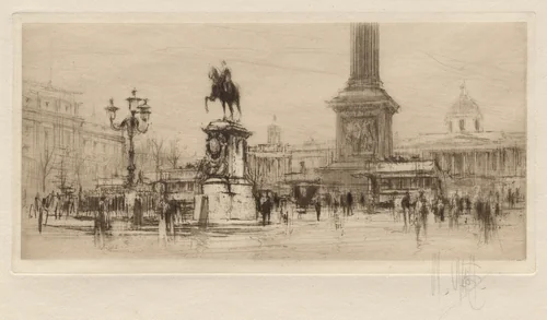 Trafalgar Square by William Walcot, print, 1924