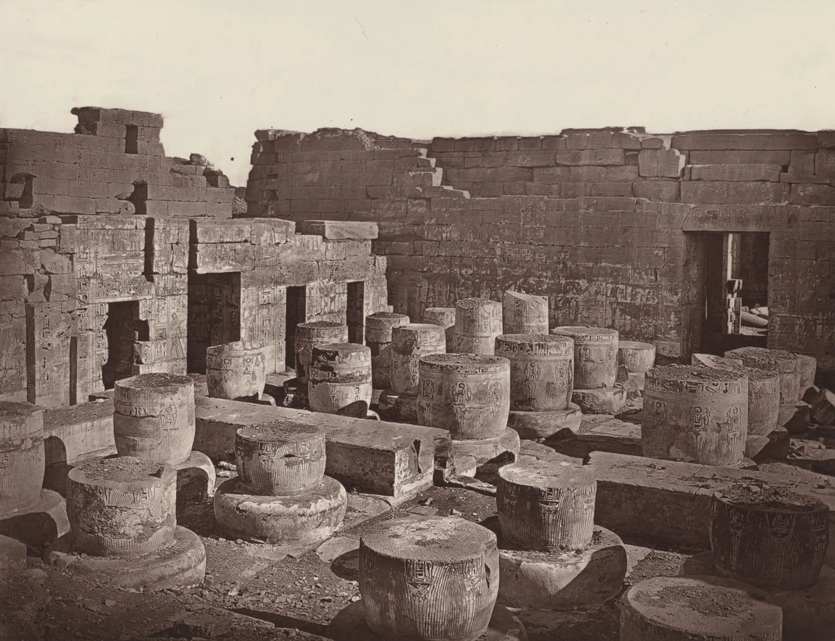 Remains of the Hypostyle Hall by William de Wiveleslie Abney, photograph, 1876