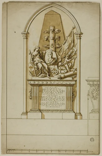 Design for an Unexecuted Funerary Monument for the First Duke of Marlborough by John Michael Rysbrack
James Thornhill, drawing, 1714-1770