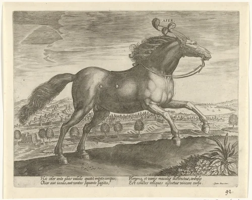 Paard uit Arabië by Unknown, print, 1578-1582