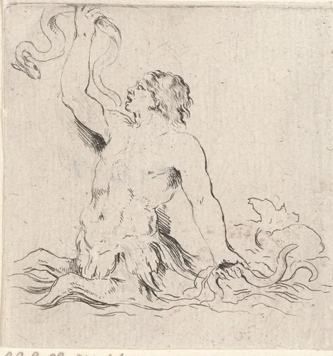 Triton by Stefano della Bella, print, 1620-1664