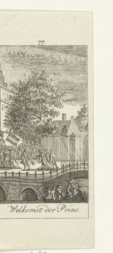 Ontvangst van Willem III in Engeland, 1688 by Simon Fokke, print, 1722-1784