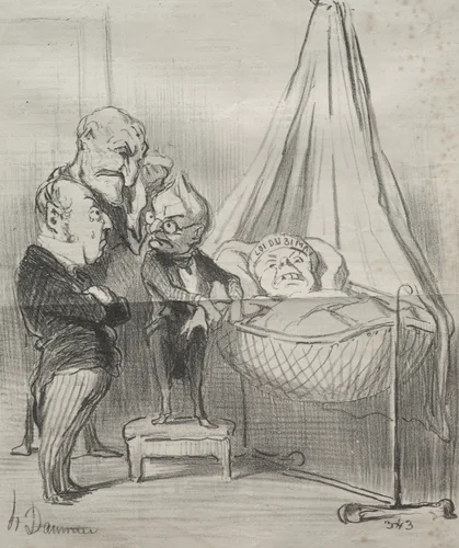 No doubt, she is very ill!... by Honoré Daumier, print, 1851