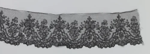 Strook van kloskant met holle en bolle dubbele lijsten by anonymous, other, 1850-1860