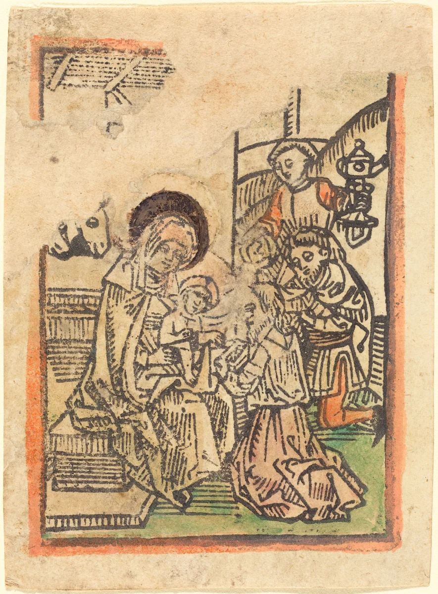 The Adoration of the Magi by German 15th Century, print, 1485