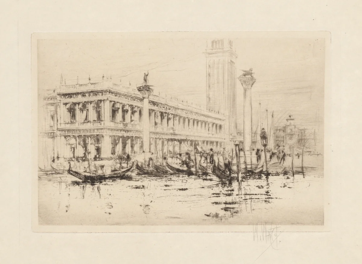 The Venice Set: The Library of St. Mark’s by William Walcot, print, 1920