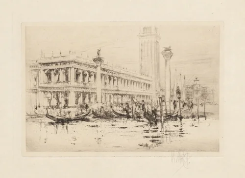 The Venice Set: The Library of St. Mark’s by William Walcot, print, 1920