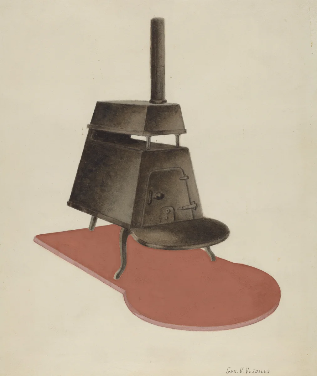 Stove by George V Vezolles, index of american design, 1935-1942
