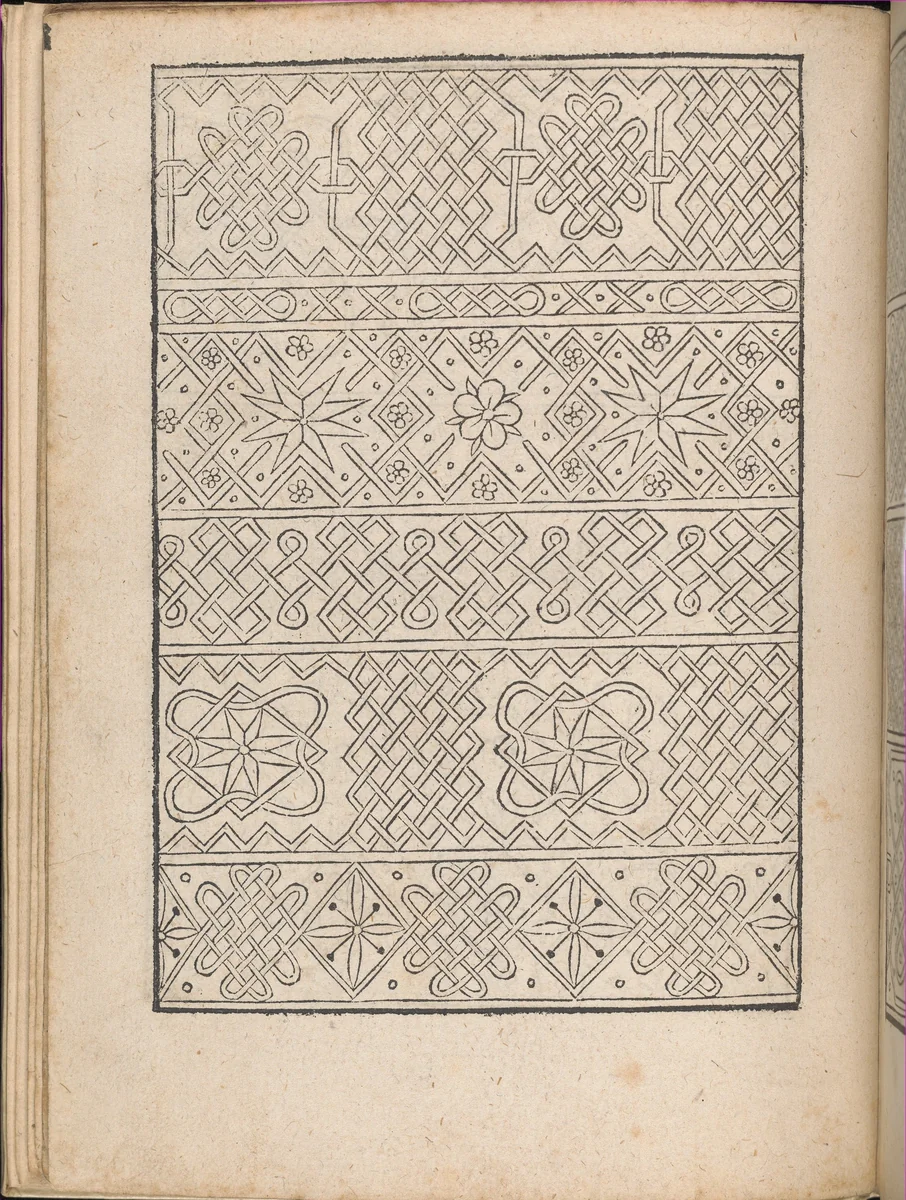 New Modelbüch allen Nägerin u. Sydenstickern (Page 4v) by Hans Hoffman, book, 1556