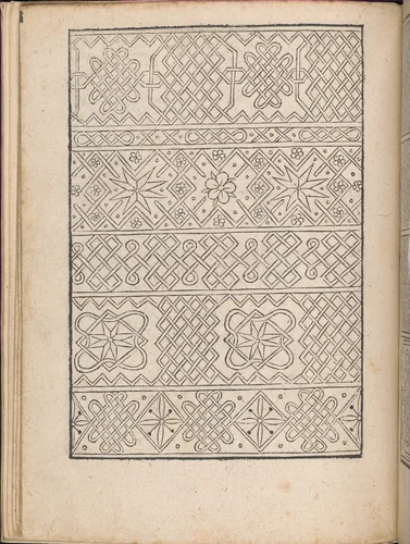 New Modelbüch allen Nägerin u. Sydenstickern (Page 4v) by Hans Hoffman, book, 1556
