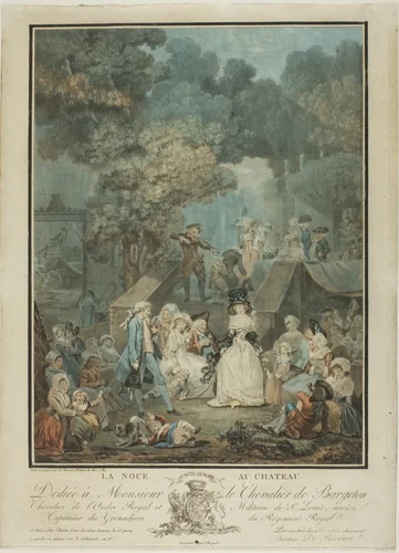 The Night at the Chateau by Philibert Louis Debucourt, print, 1775-1832