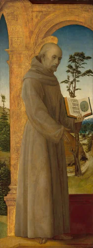 Saint Bernardino of Siena by Vincenzo Foppa, painting, 1495-1500