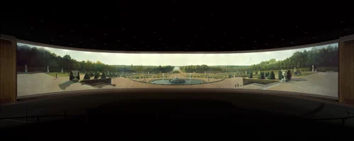 Panoramic View of the Palace and Gardens of Versailles by John Vanderlyn, artwork, 1818-1819