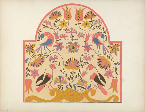 Study for Proposed Portfolio "Decorated Chests of Rural Pennsylvania" by American 20th Century, index of american design, 1941