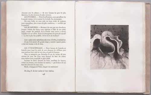 . . . The Beasts of the Sea, Round like Leather Bottles (. . . Les Bêtes de la mer rondes comme des outres) (plate XXI) from La Tentation de Saint-Antoine by Odilon Redon, illustrated book, 1896