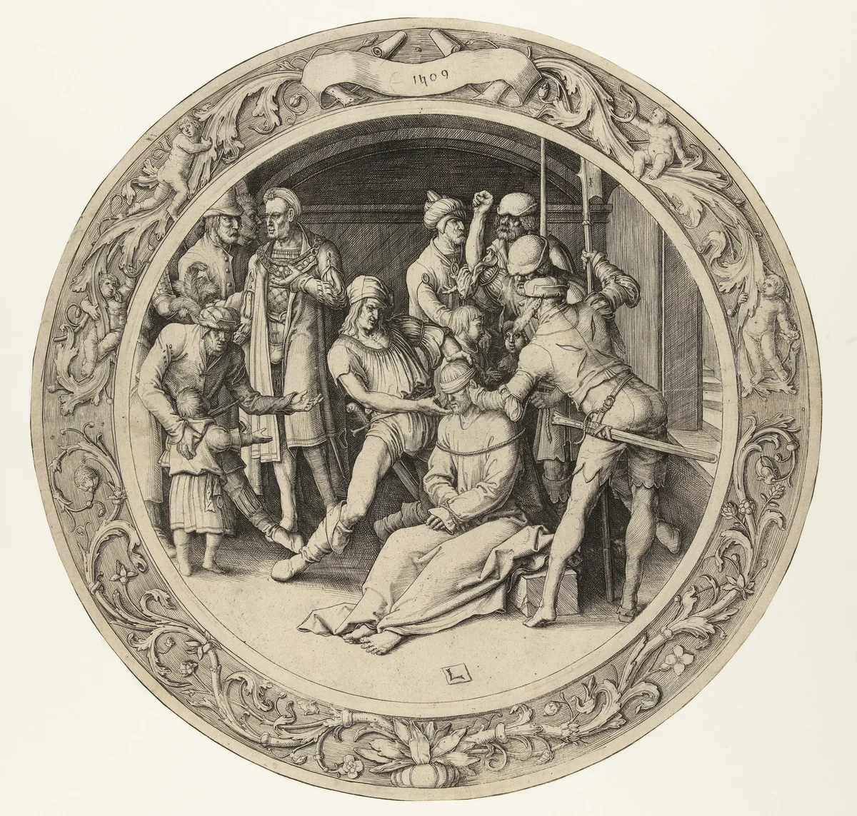 De bespotting van Christus by Unknown, print, 1509