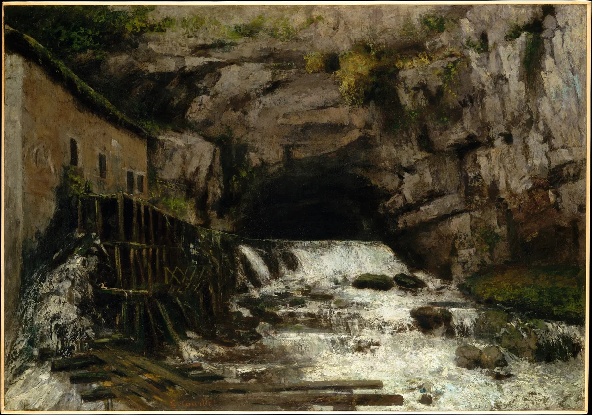 The Source of the Loue by Gustave Courbet, painting, 1864