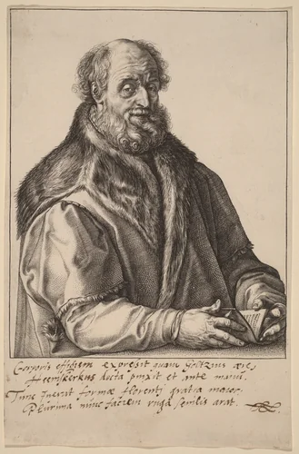 Johannes Zurenus (Jan van Zuren) by Hendrick Goltzius; Maerten van Heemskerck, print, 1590