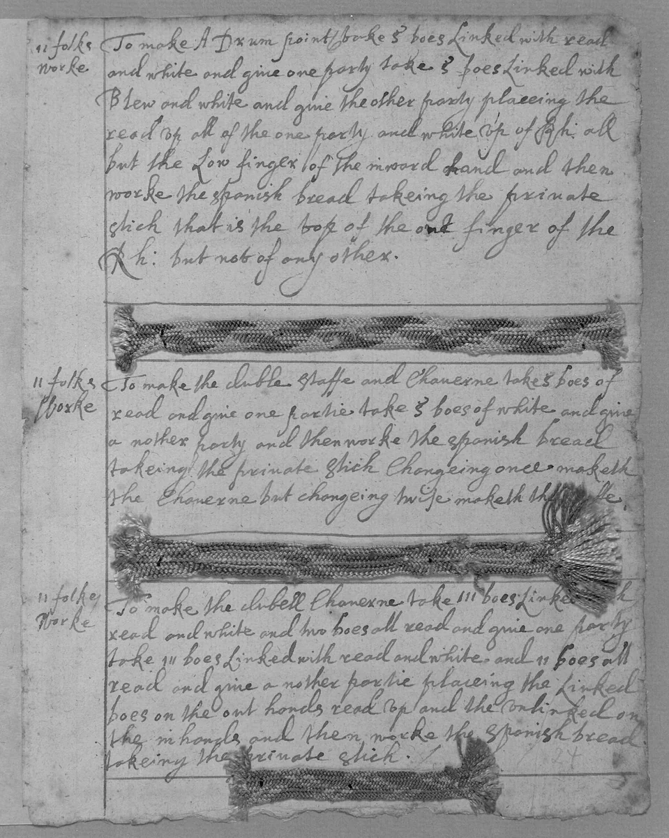 Book of Silk Braids by England, textile, 1601-1650