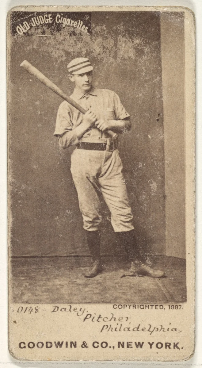 Edward M. Daily, Pitcher, Philadelphia, from the Old Judge series (N172) for Old Judge Cigarettes by Goodwin & Company, photograph, 1887
